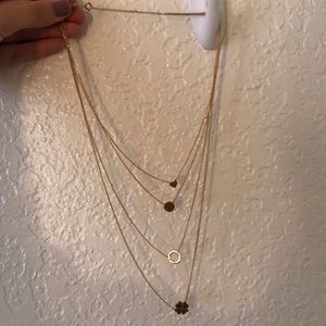 Layered gold necklace